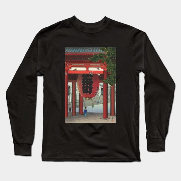 Nio Gate at Asakusa Temple by Tsuchiya Koitsu Long Sleeve T-Shirt by Takeda_Art